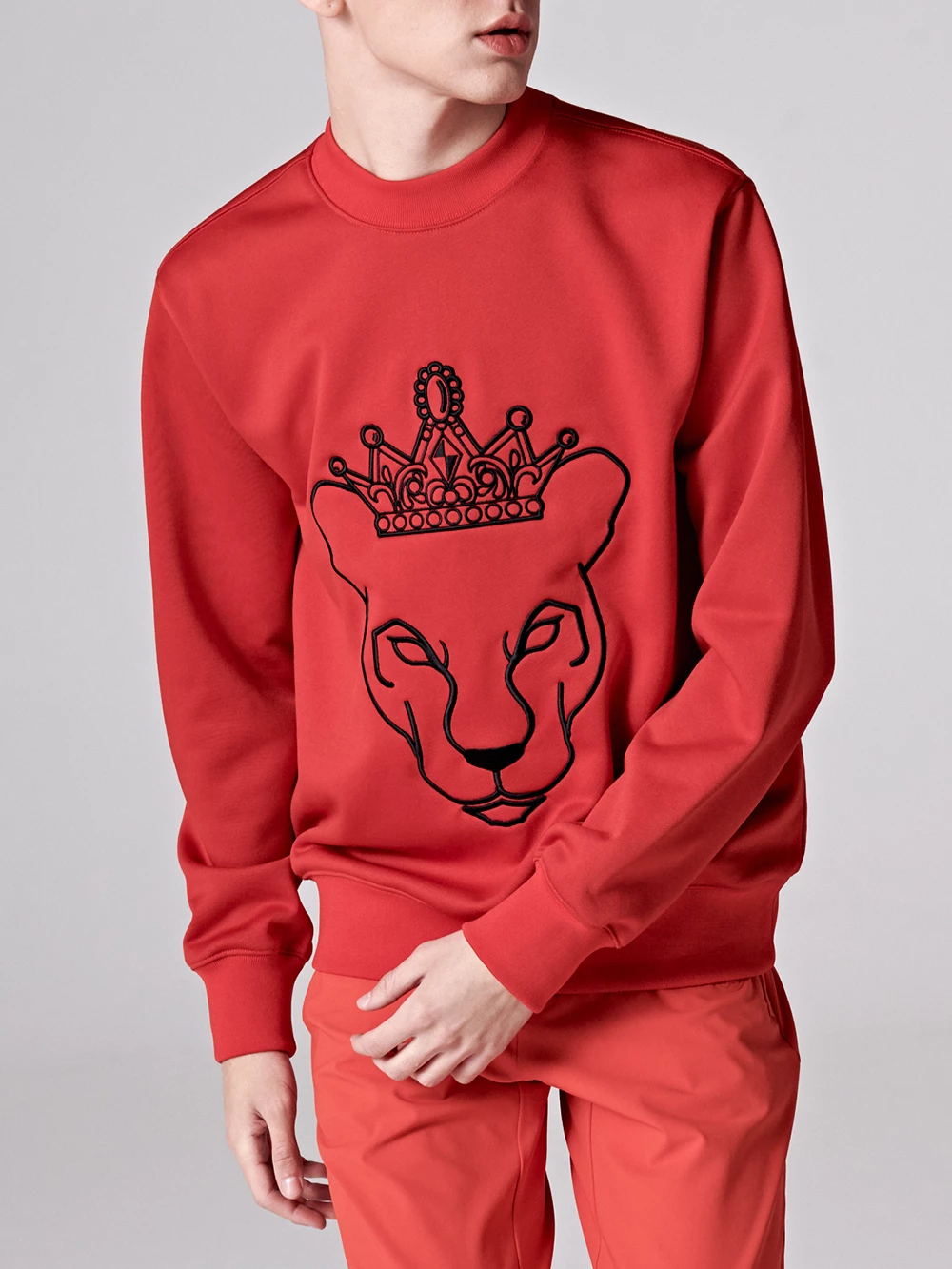 UTAA Blended Fabrics Street Style Chain Oversized Neon Color Red X L - Image 7