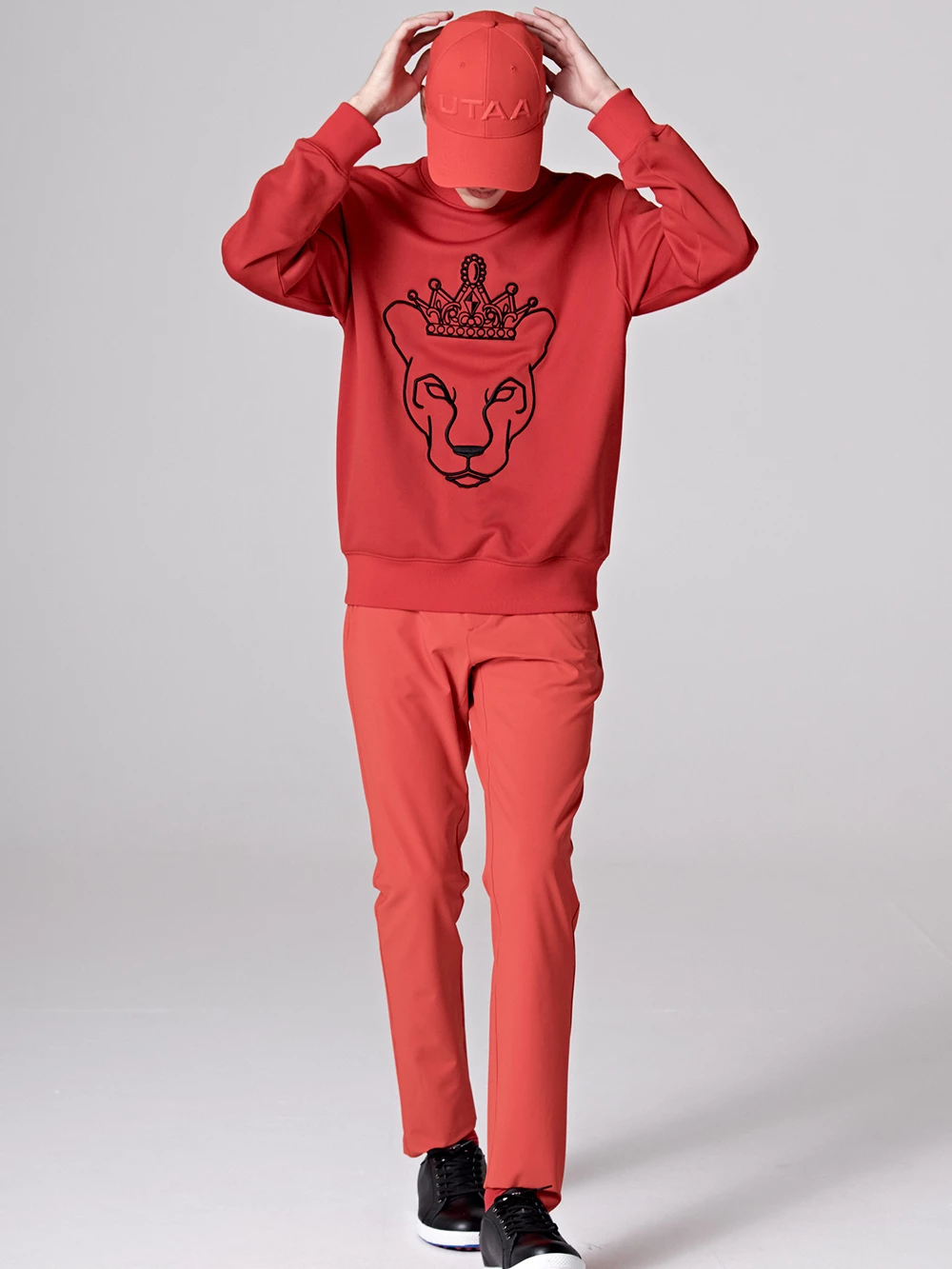 UTAA Blended Fabrics Street Style Chain Oversized Neon Color Red X L - Image 8