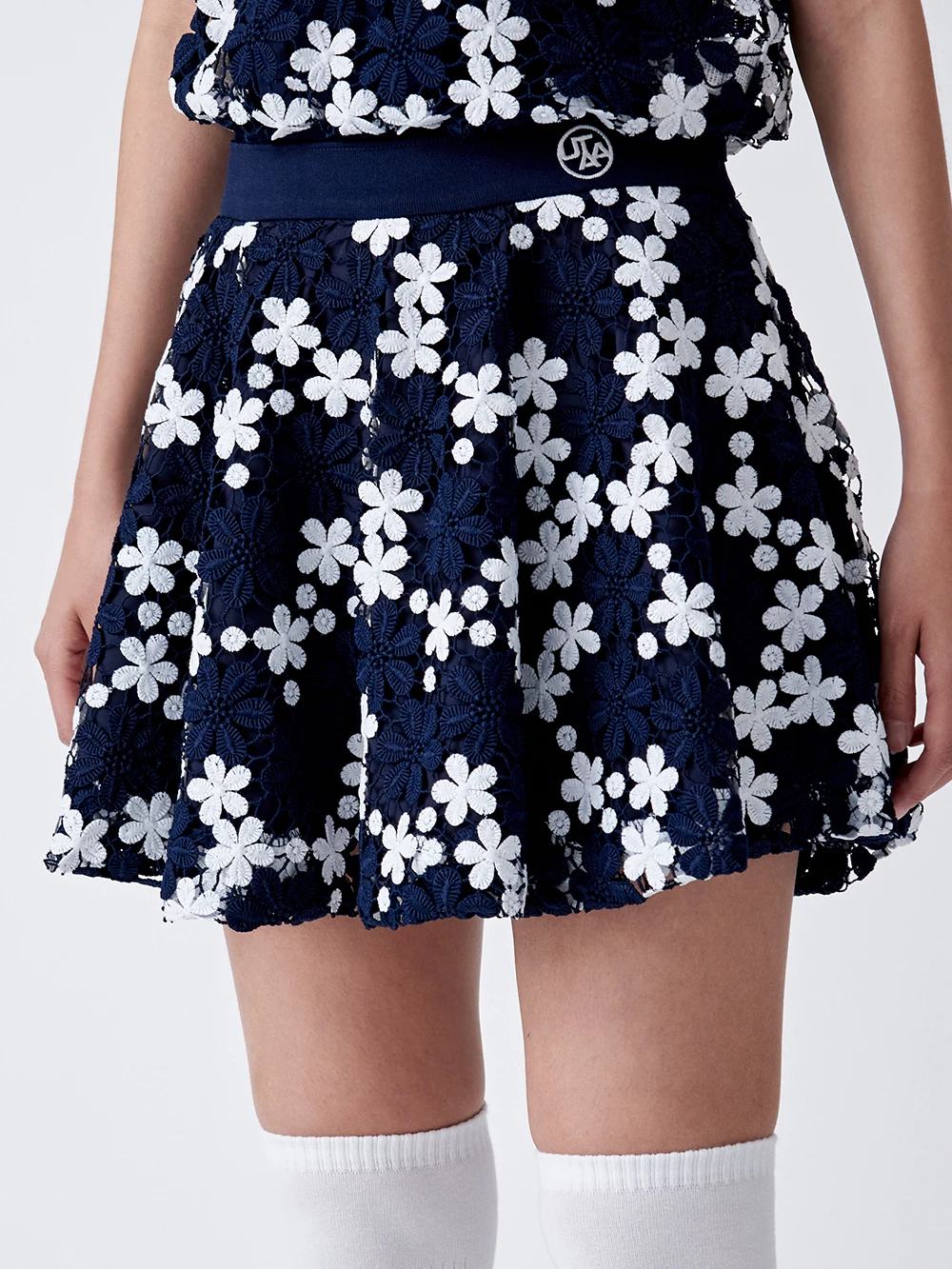 UTAA 2022 SS Blended Fabrics Street Style Co-ord Asymmetry Military (UB2SSF406) Navy X Xs - Image 13