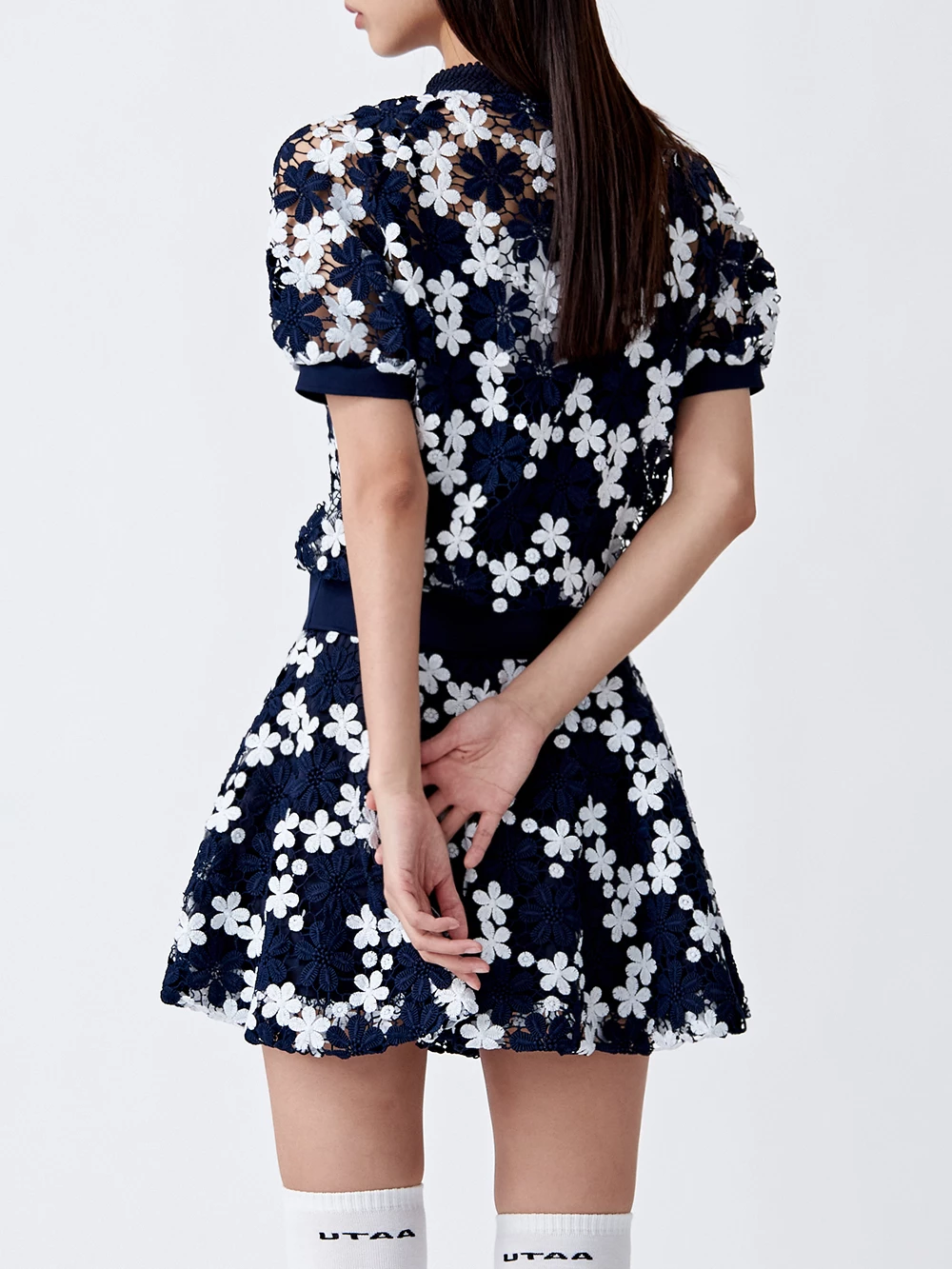 UTAA 2022 SS Blended Fabrics Street Style Co-ord Asymmetry Military (UB2SSF406) Navy X Xs - Image 15