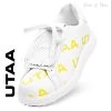 UTAA Blended Fabrics Studded Street Style Asymmetry Neon Color White X 24.5
