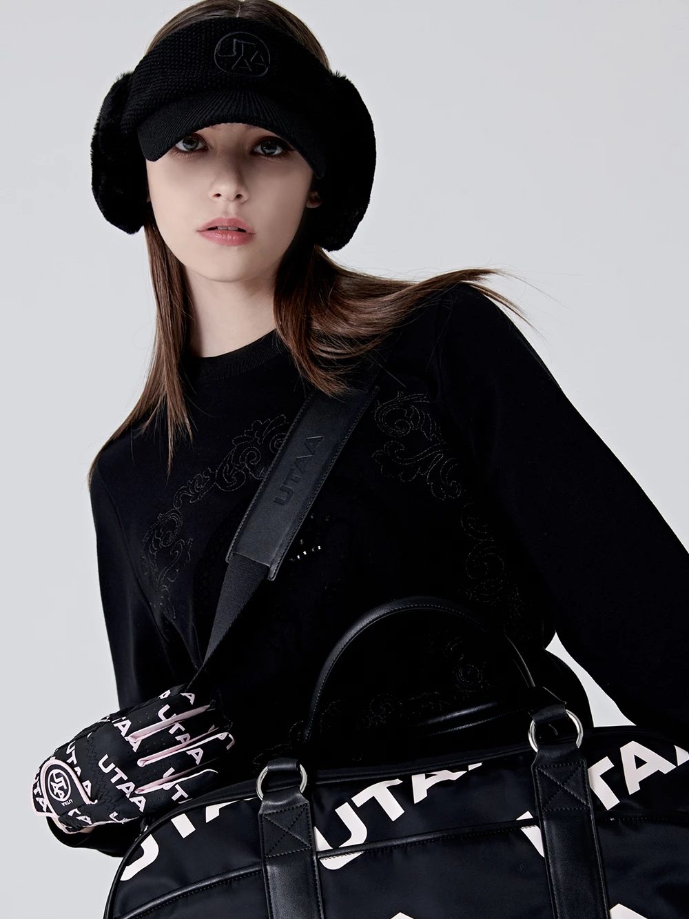 UTAA 2022-23FW Co-ord Caps (UA4GCF740BK) For Women Black (inventory Check) X One Size - Image 6